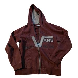 Vans Maroon Zip-Up Hoodie Jacket
